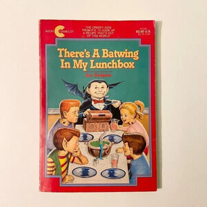 Vintage 1988  Theres a Batwing in My Lunchbox Ann Hodgman Avon Camelot Book